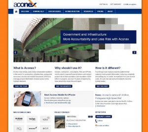 Aconex website home page
