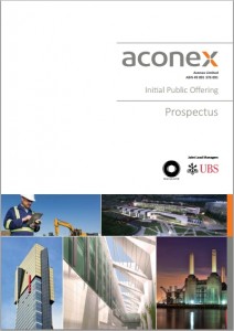 Aconex prospectus cover